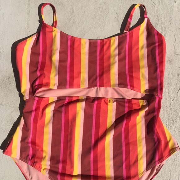 NWOT Orange, Brown Multicolor Forever 21 Swimsuit - Picture 5 of 8
